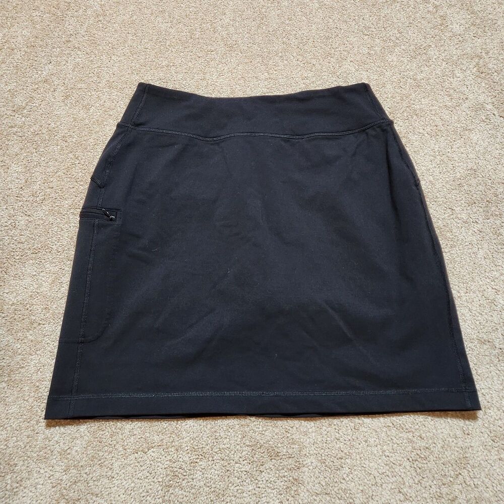 Duluth Trading Co. Skort Women S Black 4" Inseam Pull On Pockets Sports
